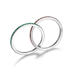 Christmas Crossed Circle Rings