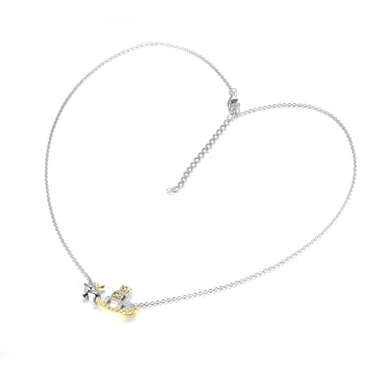 Lovely reindeer sleigh necklace for Christmas