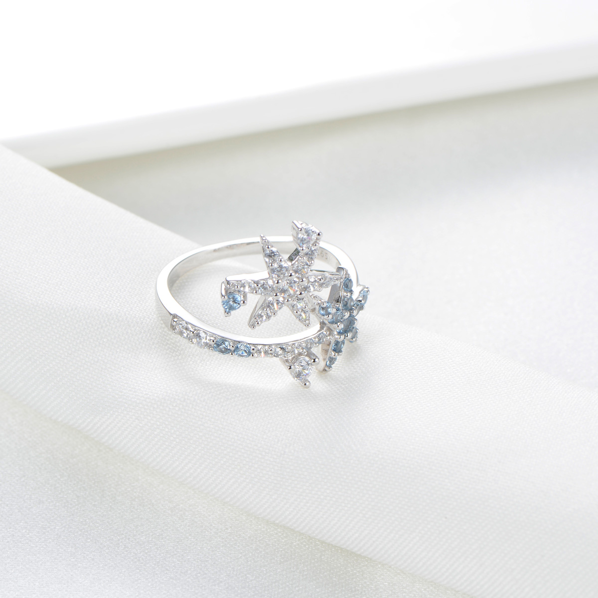 Christmas ice crystal ring