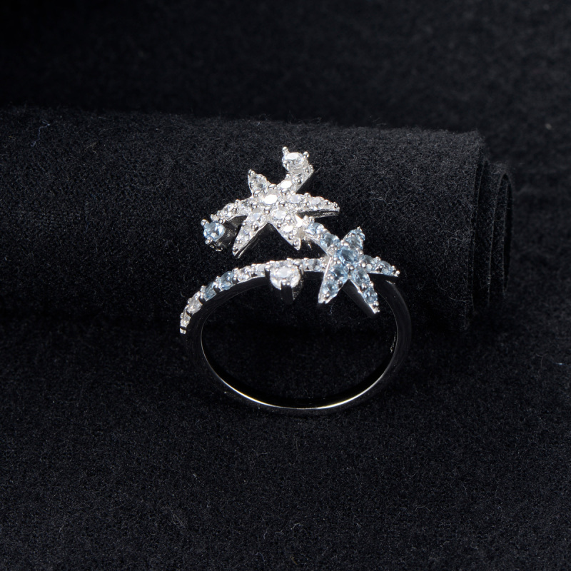 Christmas ice crystal ring