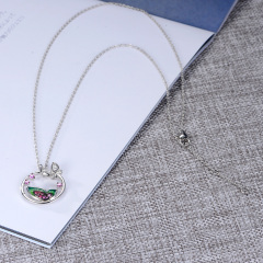butterfly flutter by pendant necklace