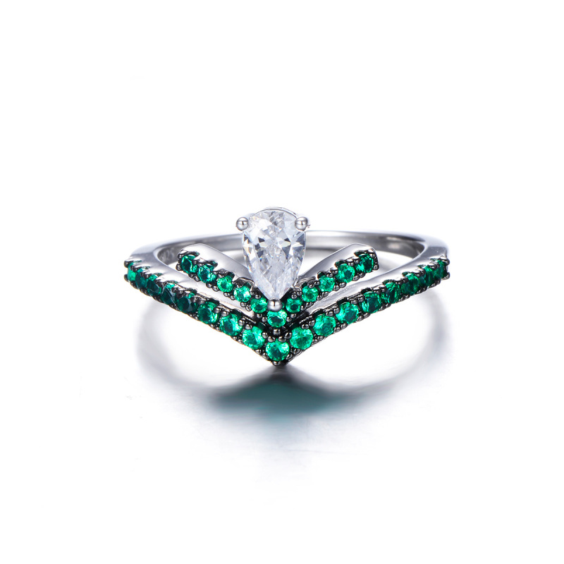 Christmas trees CZ ring