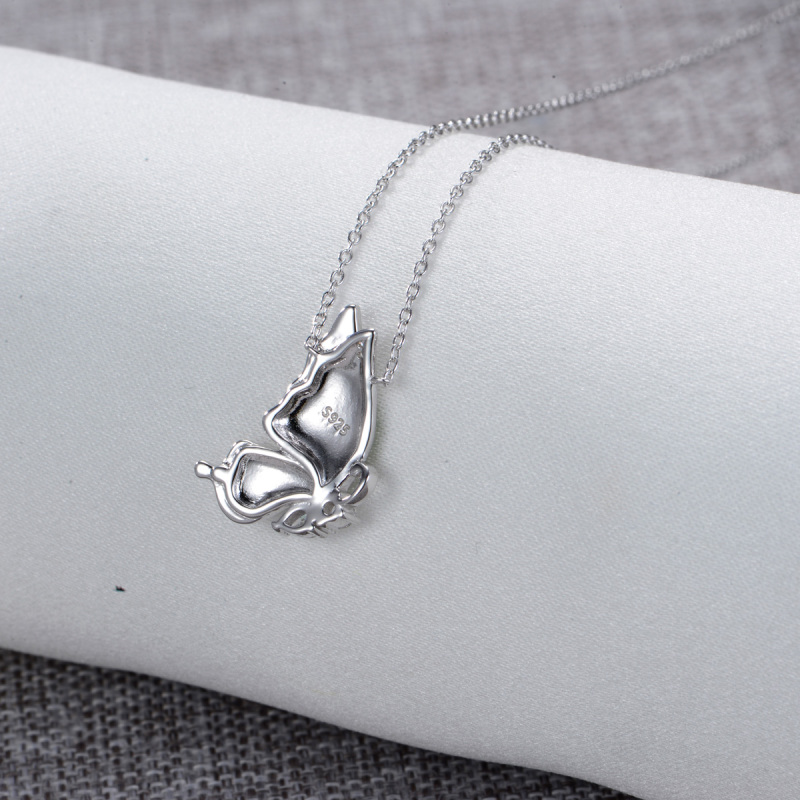 enamel butterfly necklace