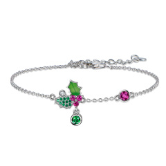 Christmas mistletoe leaf bracelets