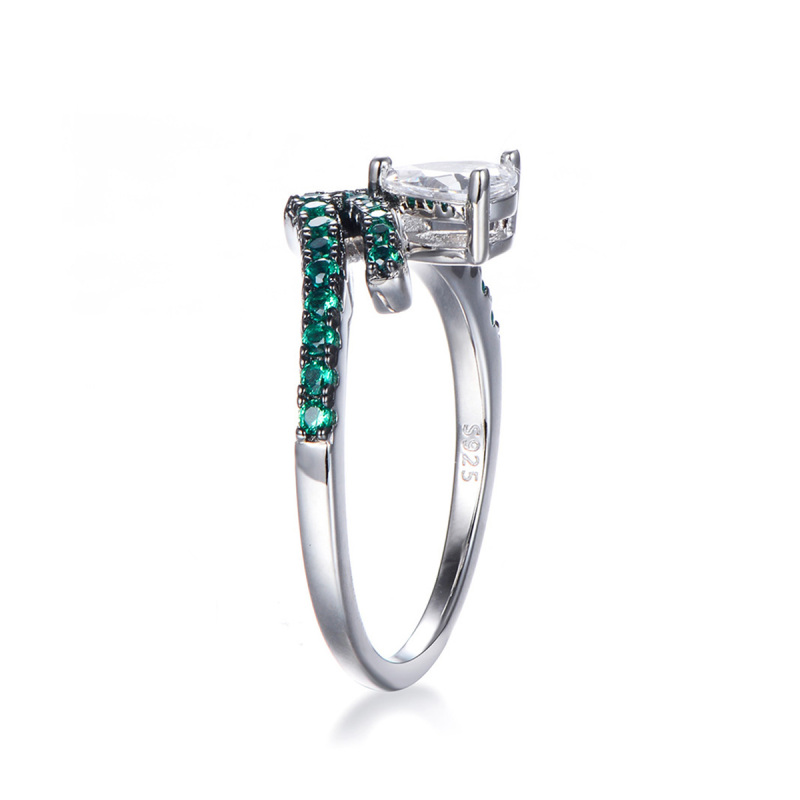 Christmas trees CZ ring