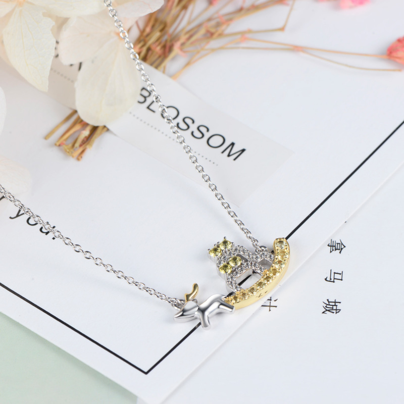 Lovely reindeer sleigh necklace for Christmas