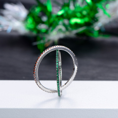 Christmas Crossed Circle Rings