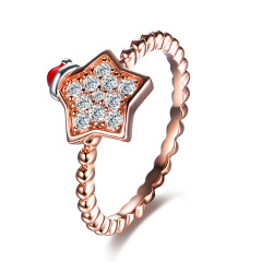 Christmas Hat Star Ring