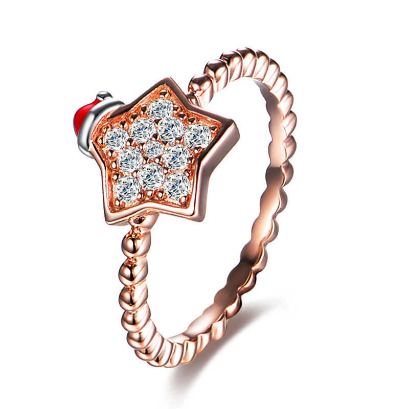 Christmas Hat Star Ring