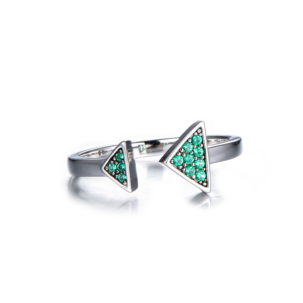 Christmas triangle open ring