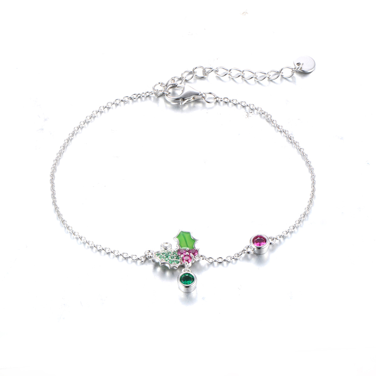 Christmas mistletoe leaf bracelets