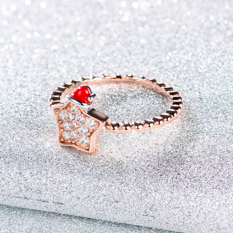 Christmas Hat Star Ring