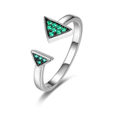 Christmas triangle open ring