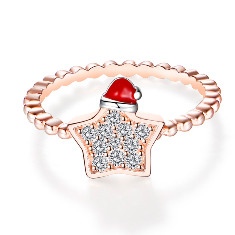 Christmas Hat Star Ring