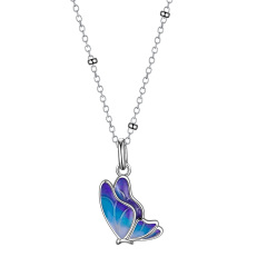 gradual enamel butterfly necklace