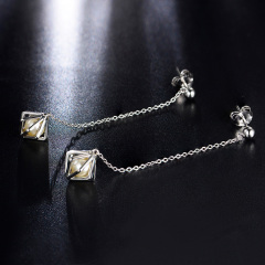 Pearl long studs earrings