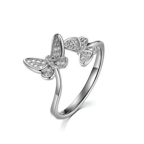 CZ butterfly open ring