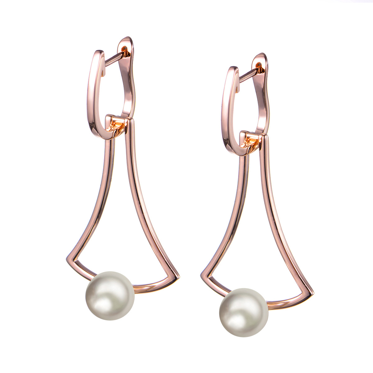 Pearl hoop earrings