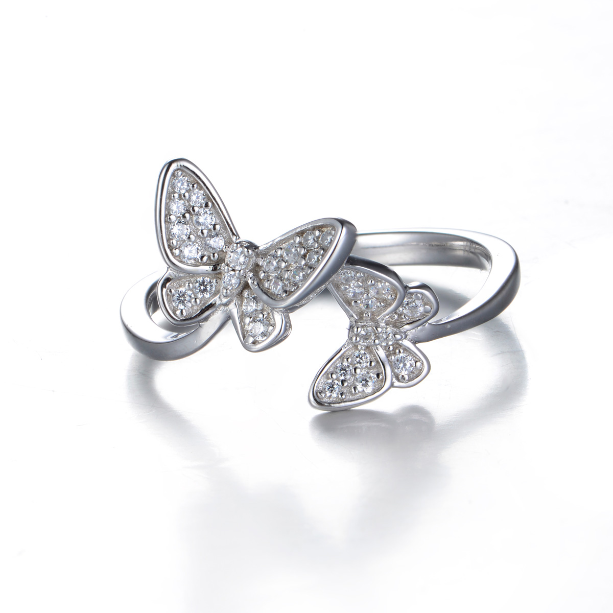 CZ butterfly open ring
