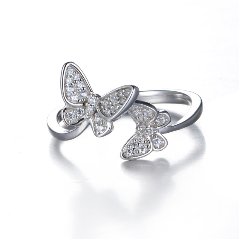 CZ butterfly open ring