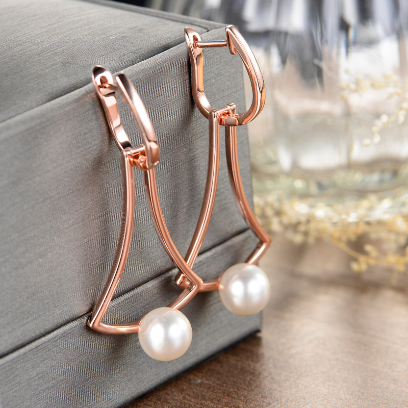 Pearl hoop earrings