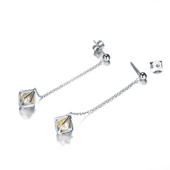 Pearl long studs earrings