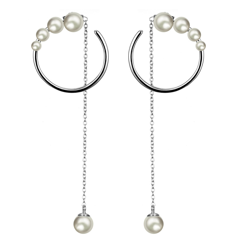 pearl long earrings