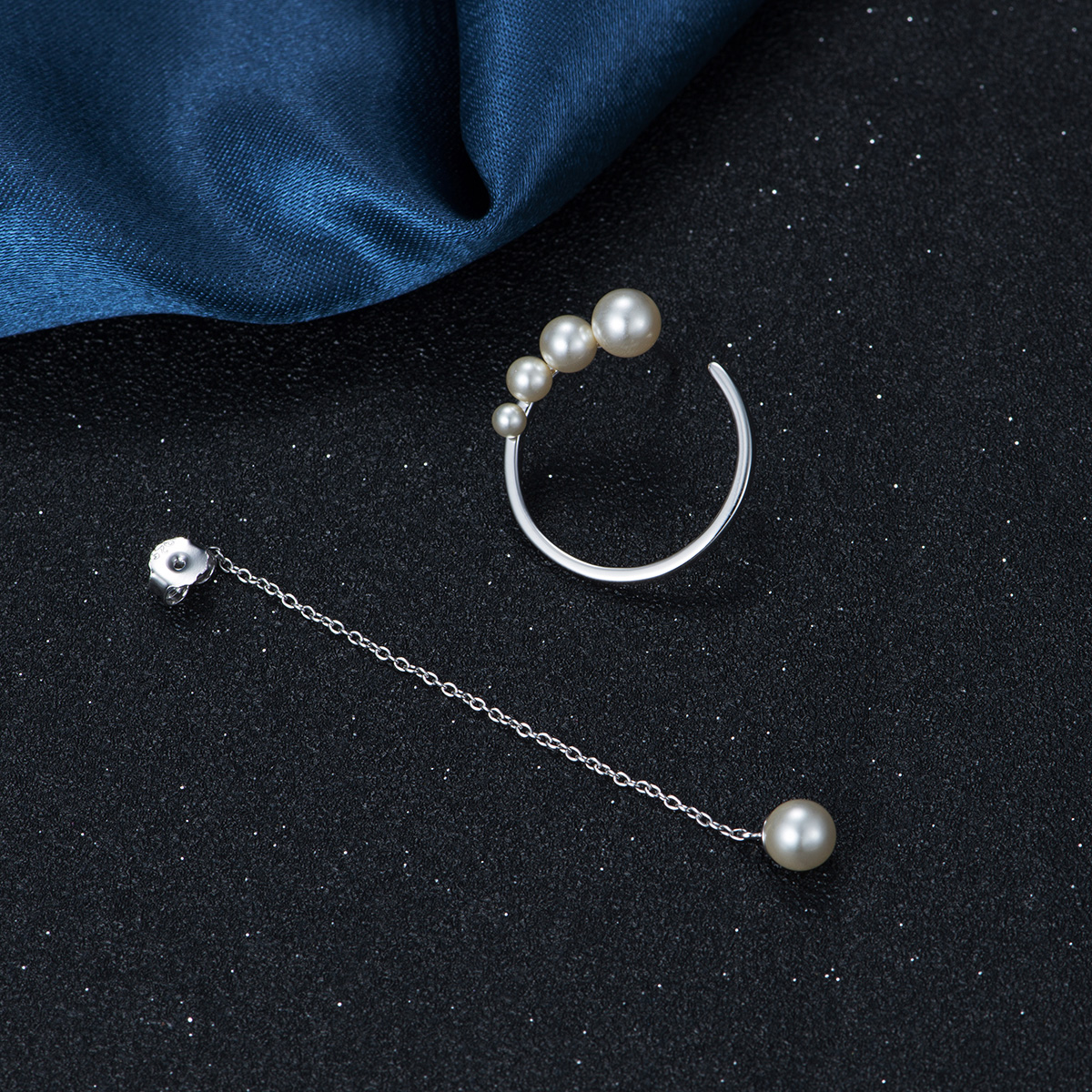 pearl long earrings