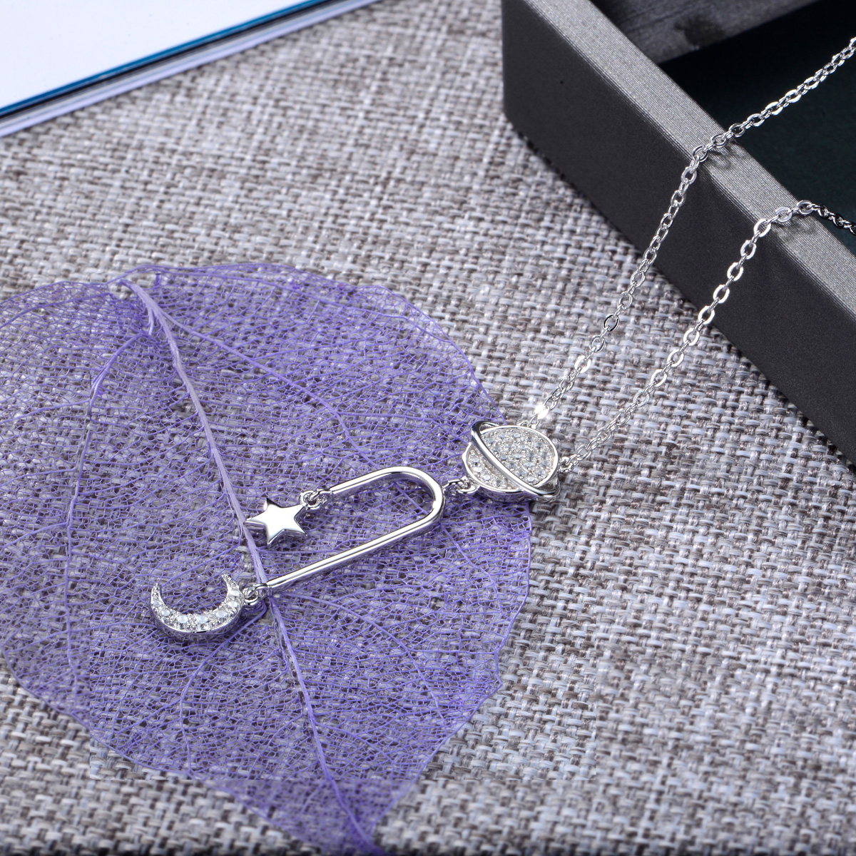 moon and star pendant necklace