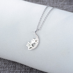 star and moon pendant necklace