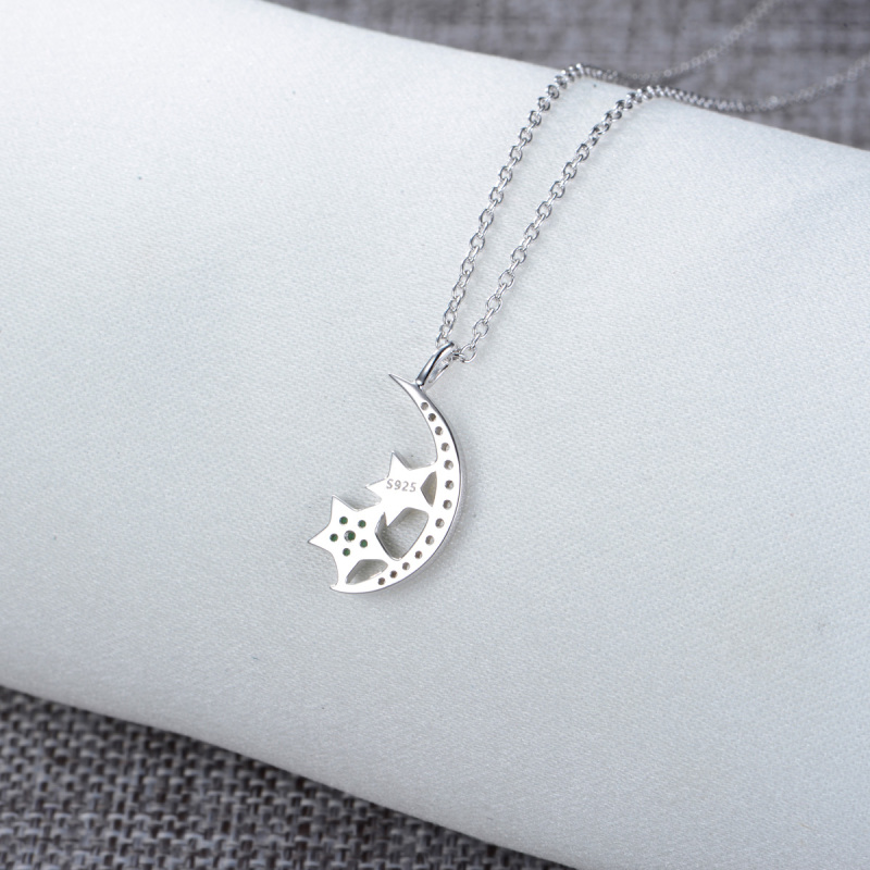 star and moon pendant necklace