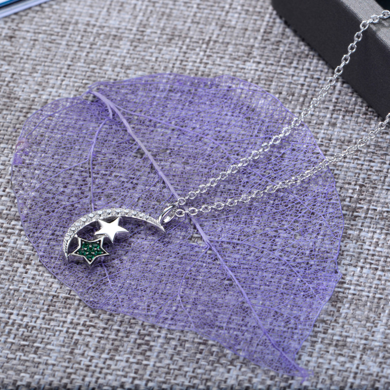 star and moon pendant necklace