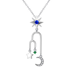 moon and star pendant necklace