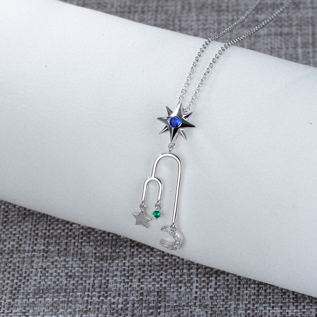 moon and star pendant necklace