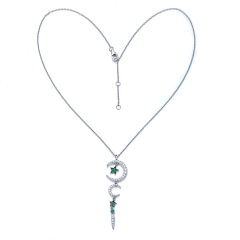 moon and star pendant necklace