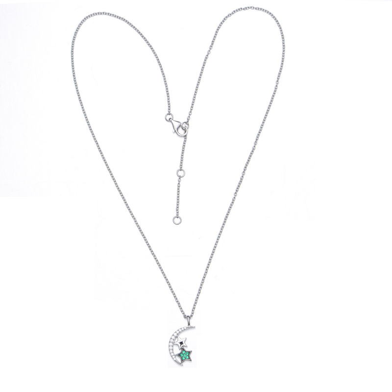 star and moon pendant necklace