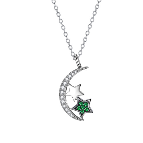 star and moon pendant necklace