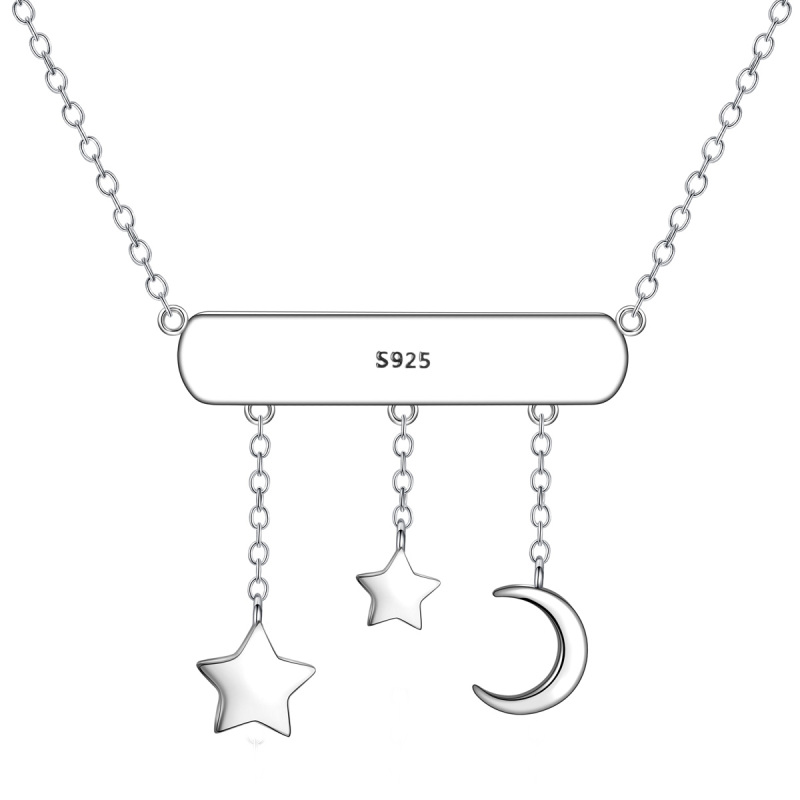 moon and star pendant necklace