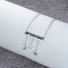 moon and star pendant necklace