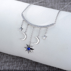 moon and star pendant necklace