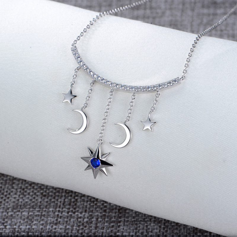 moon and star pendant necklace