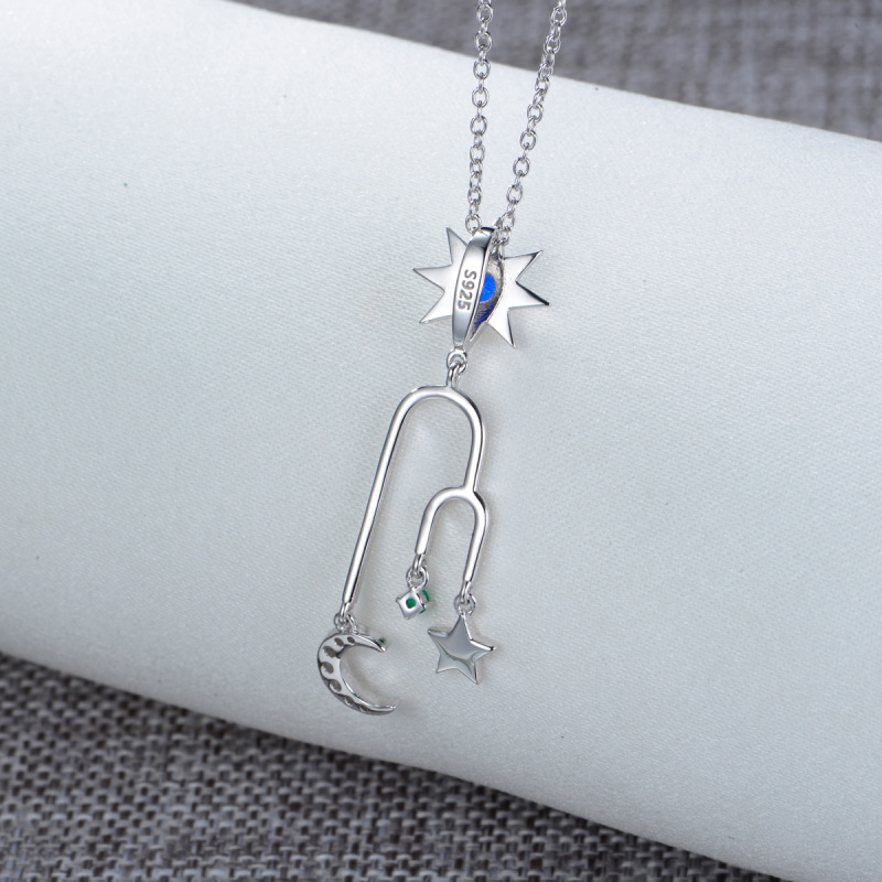 moon and star pendant necklace