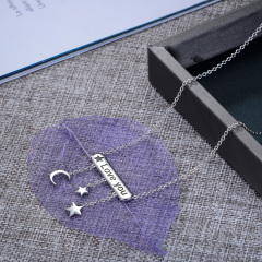 moon and star pendant necklace