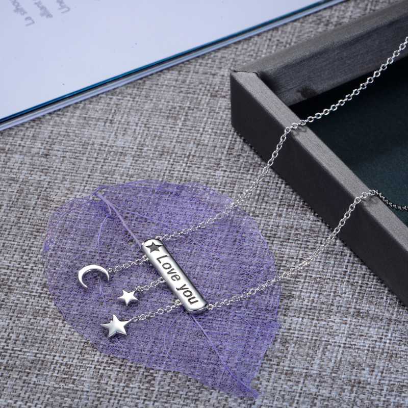 moon and star pendant necklace