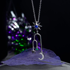 moon and star pendant necklace