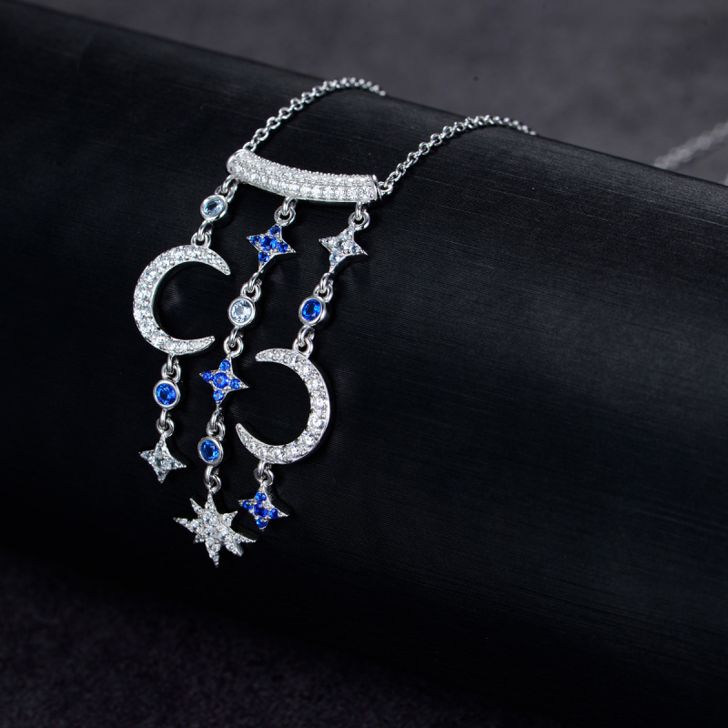 star and moon necklace