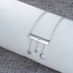 moon and star pendant necklace