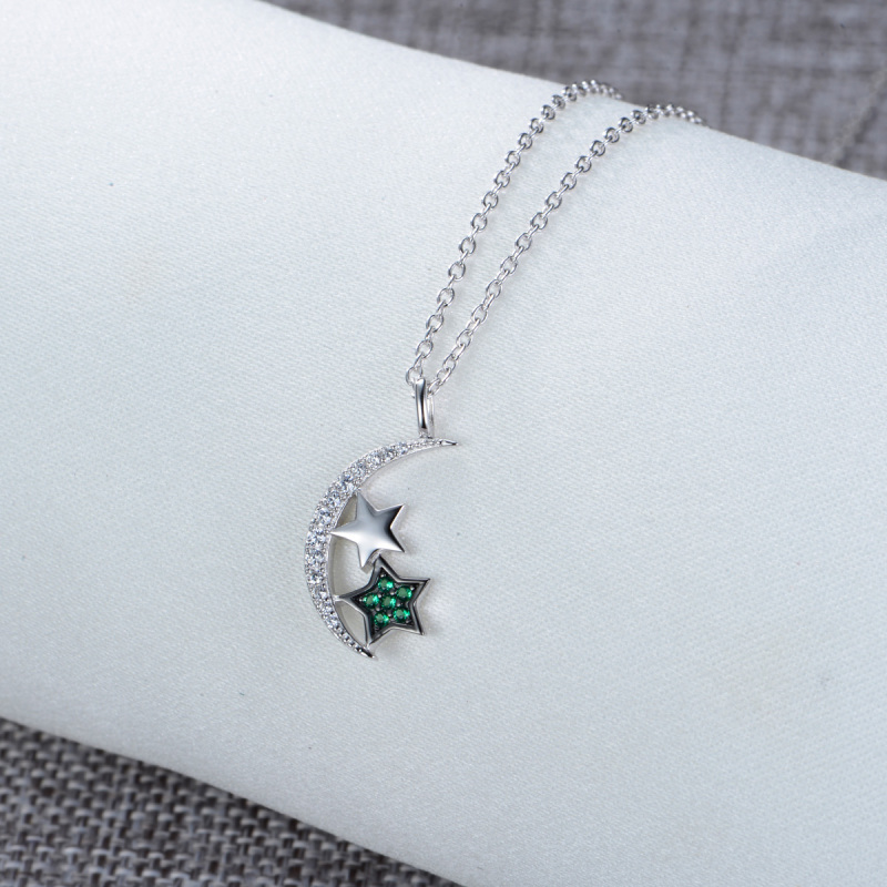 star and moon pendant necklace