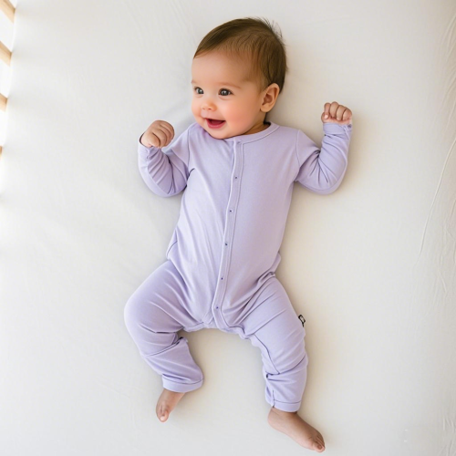 Custom Bamboo Ribbed Baby Romper Newborn Baby Clothes