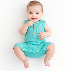 New born short bamboo baby romper